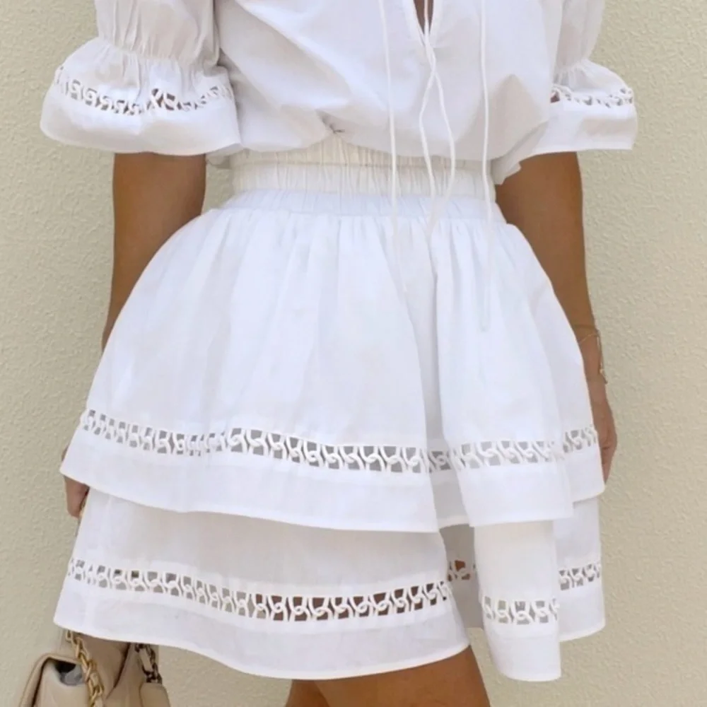 Vita Grace Valetta Tiered Mini Skirt White NEW SOLD OUT ONLINE - Picture 2 of 7